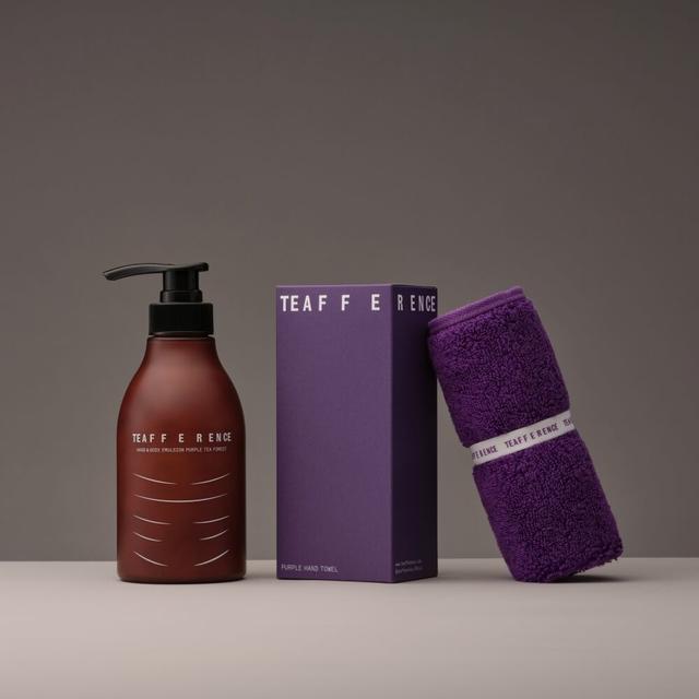[100%자연유래향] 핸드 & 바디 에멀전 400ml+퍼플타올 세트