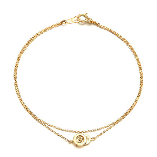 14k/18k 더블써클링 다이아몬드 팔찌