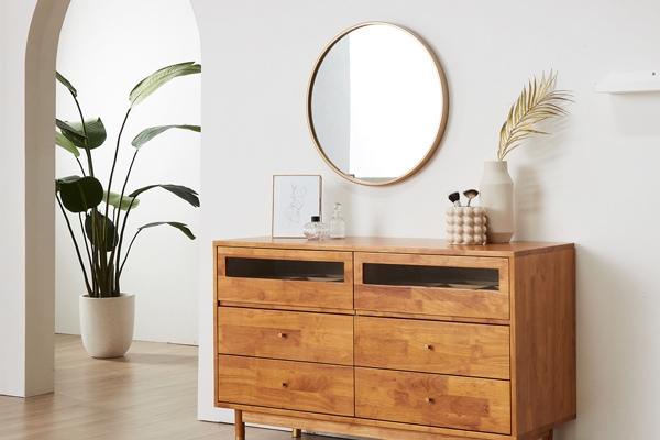 뉴트로 모던 와이드 화장대/수납장 2colors