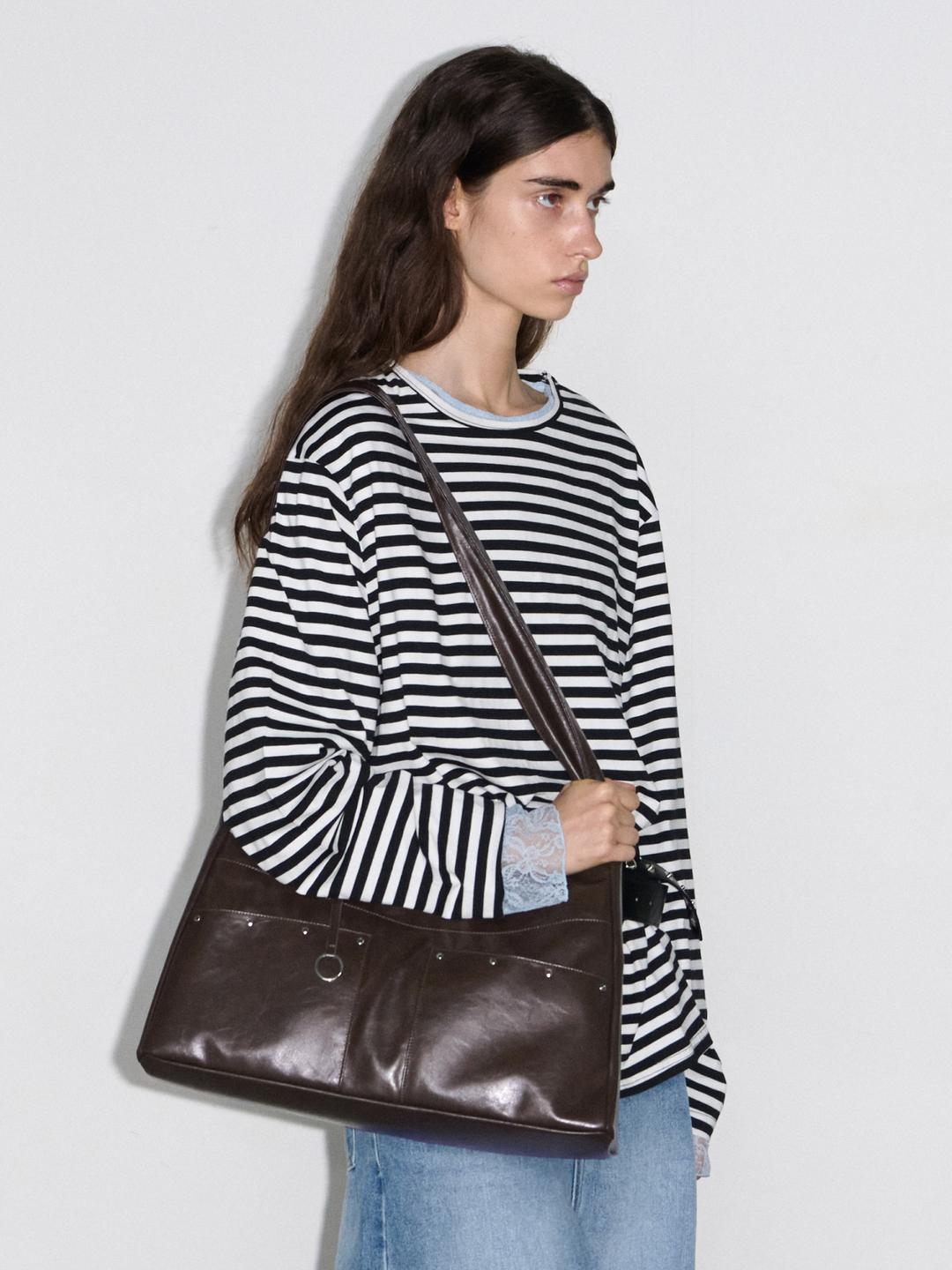 BASH SLOUCHY BAG - BROWN