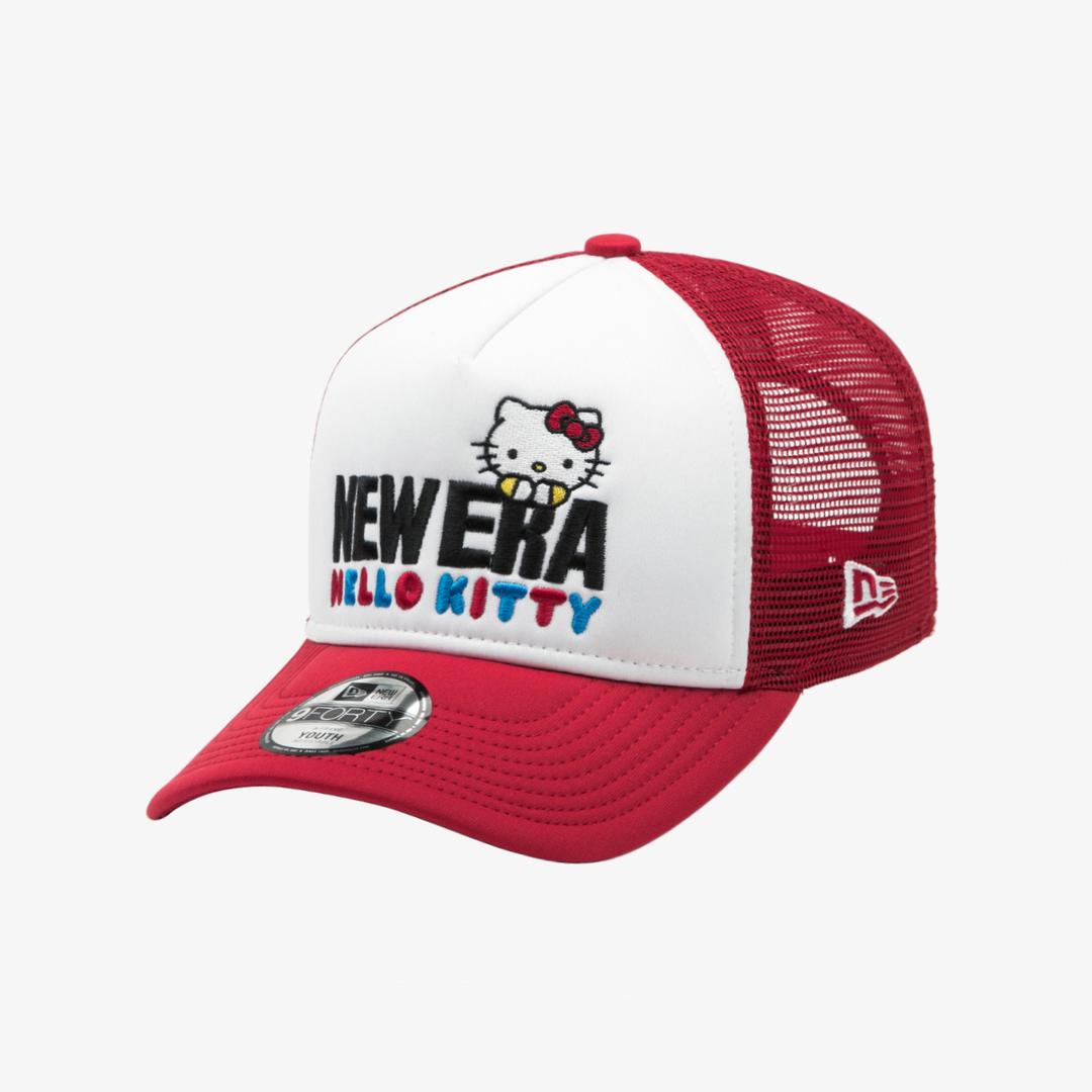 [키즈] 산리오 헬로 키티 A프레임 트러커 볼캡 스칼렛