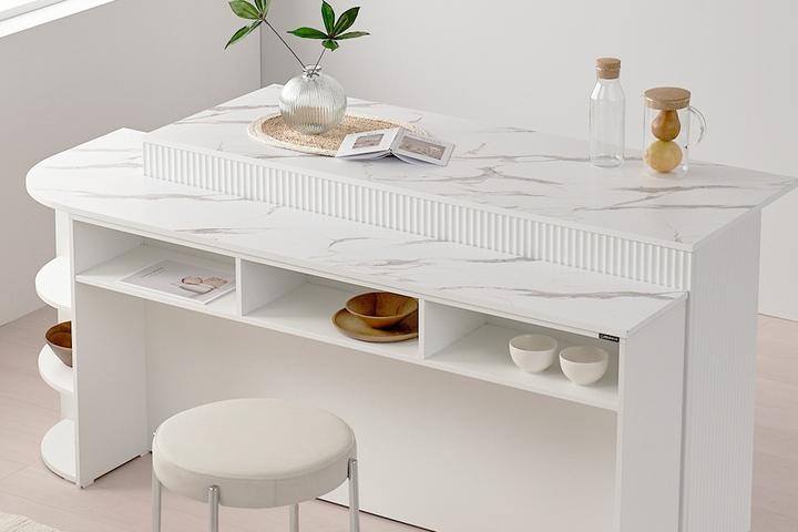 뉴플레인 모듈형 다찌 아일랜드 홈바 바테이블 미니 보조 식탁 1600 와인진열장