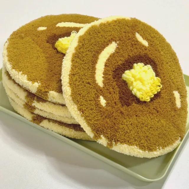 [핸드메이드]🥞핫케이크 터프팅 미니 원형 코스터 러그 받침대 주문제작 핸드메이드 집꾸미기 집들이선물