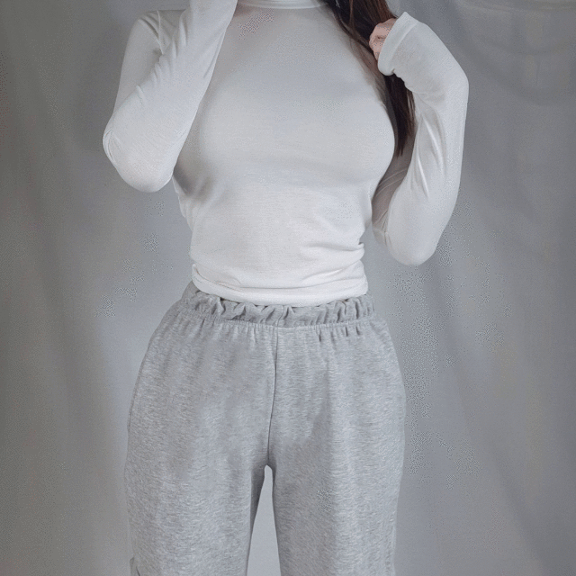 봄 가을 착붙 핸드워머티 스판 면 슬림핏 핸드워머 워머 기본티 폴라티 목티 폴라 목폴라 이너티 레이어드 팔토시 베이직 핏대박 기본 무지 긴팔 티셔츠 쫄티 티 T (6color)