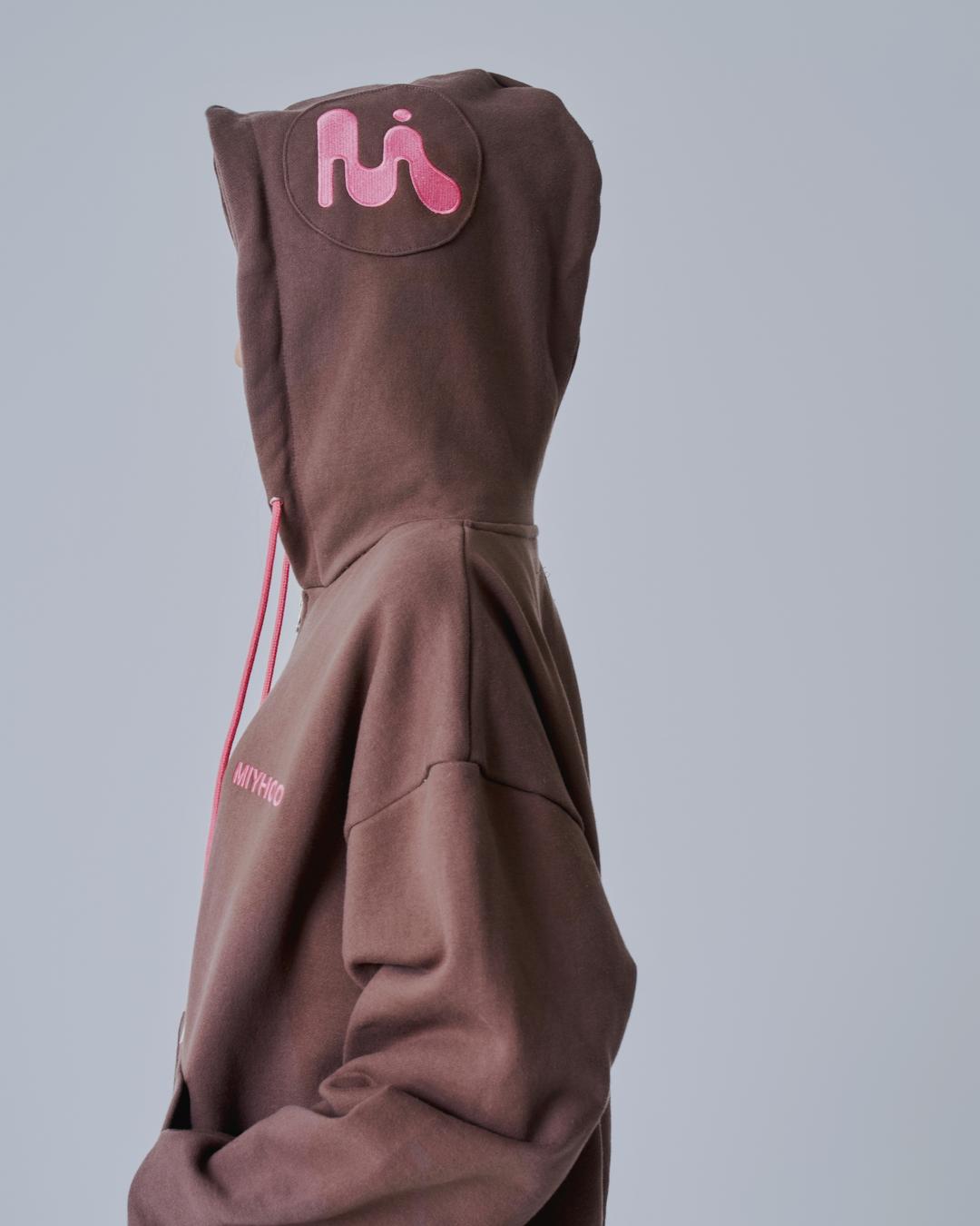 EARPLUG HOODIE ZIP-UP ( BROWN )