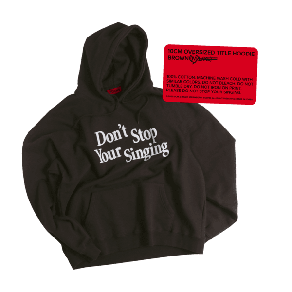 10CM OVERSIZED TITLE HOODIE / only Brown - M