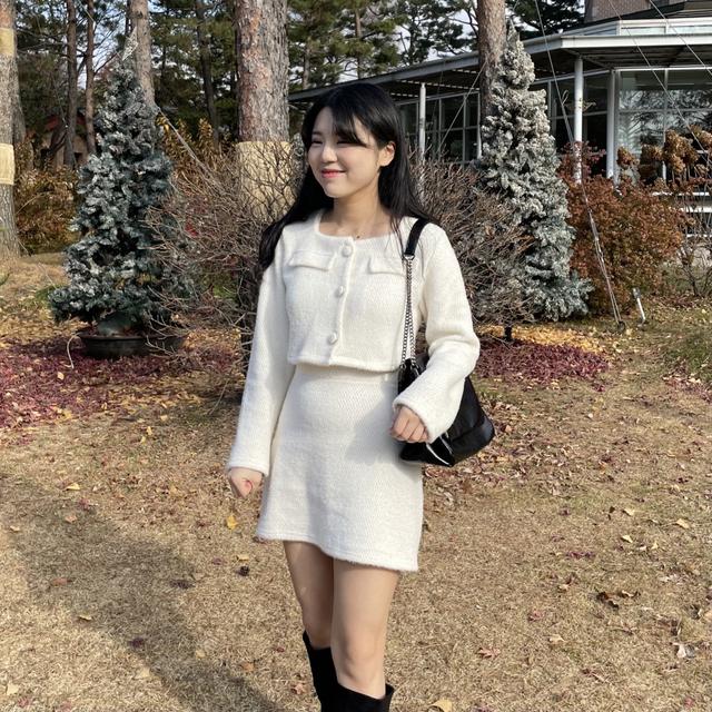 스노우 트위드 투피스 (2 color)