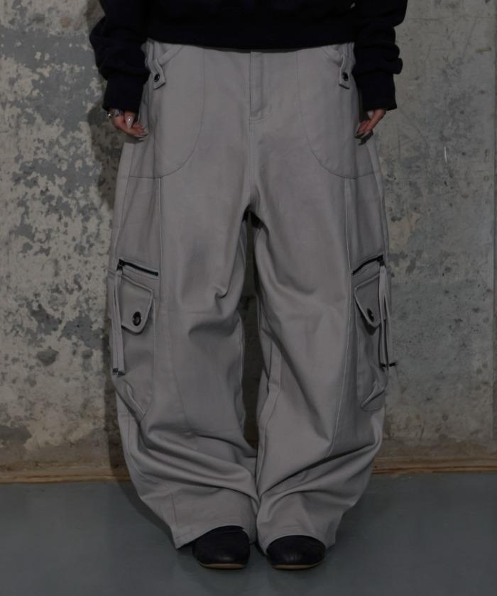 CROSS POCKET CARGO PANTS (PINK BEIGE) F25ZD976