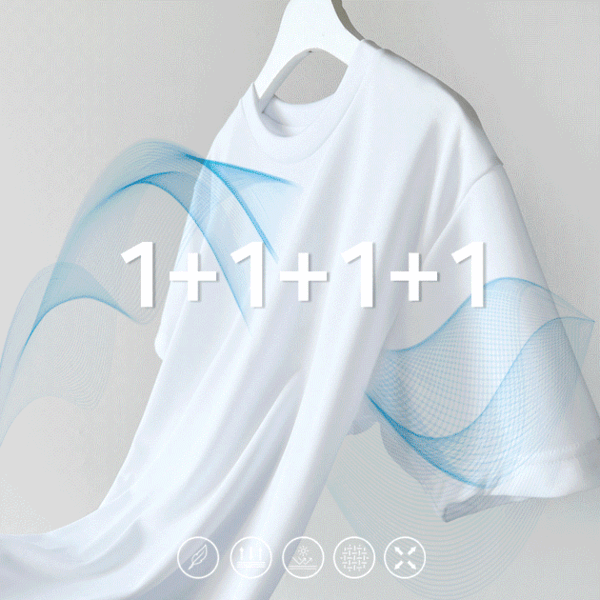 (1+1+1+1)[남여공용]메쉬 드라이 기능성 라운드 반팔 티셔츠