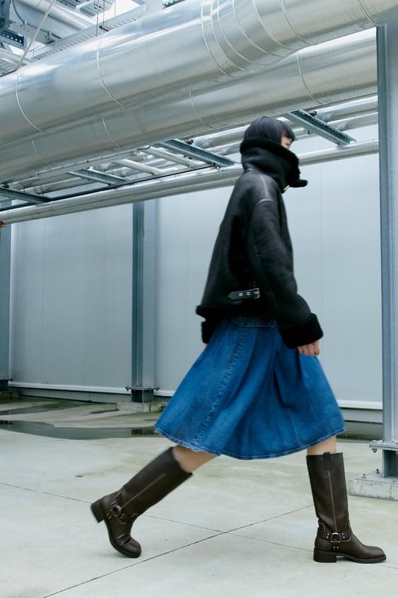 스티치 바이커 부츠