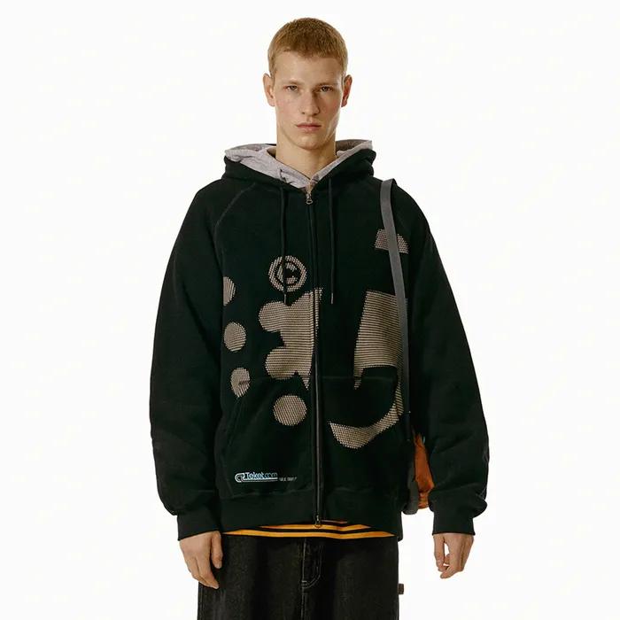 Dot-Com Zip-Up Hoodie Black