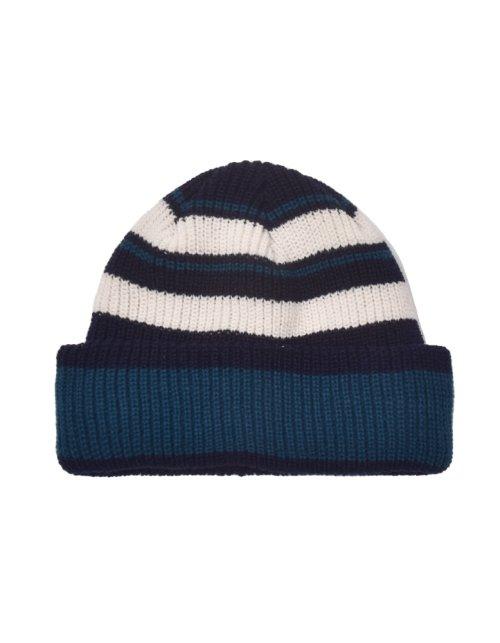 Multi Stripe Beanie - Navy