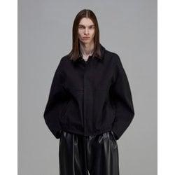 [파주점] 송지오 컬렉션 레더 카라 코쿤 점퍼 SF5JP706BK