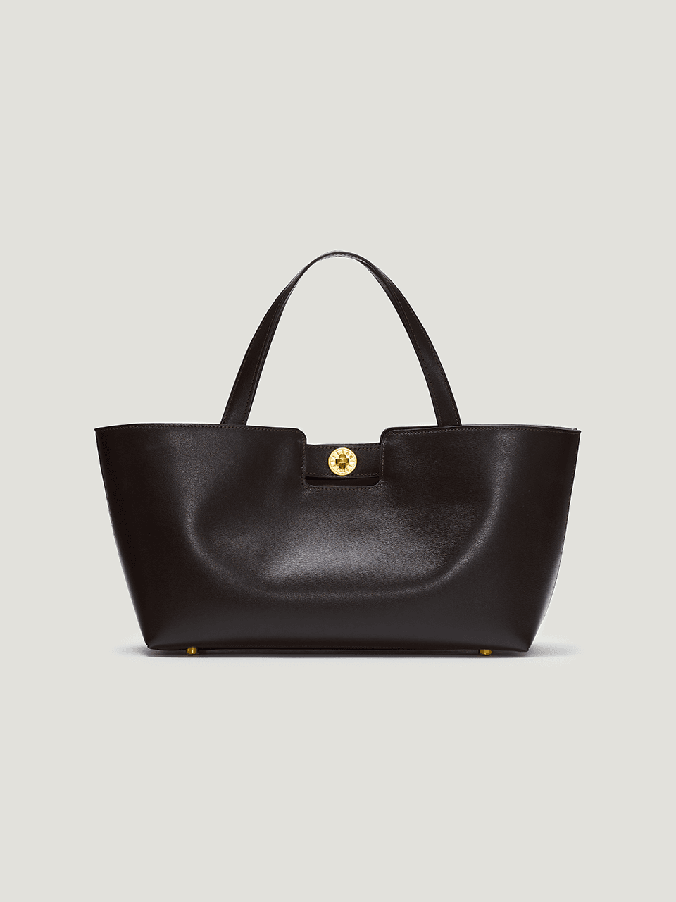 Time tote bag Dark brown