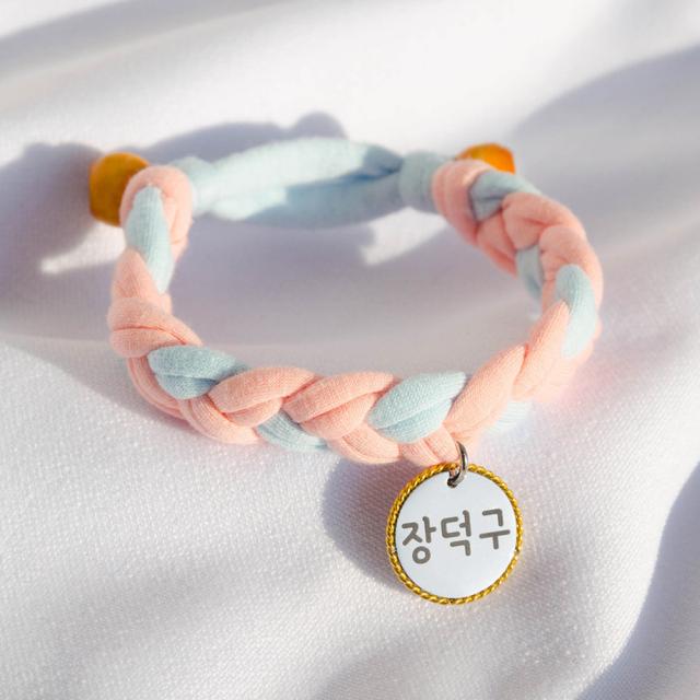 네임포네임 편안한 고양이 강아지 목걸이 인식표 03A119