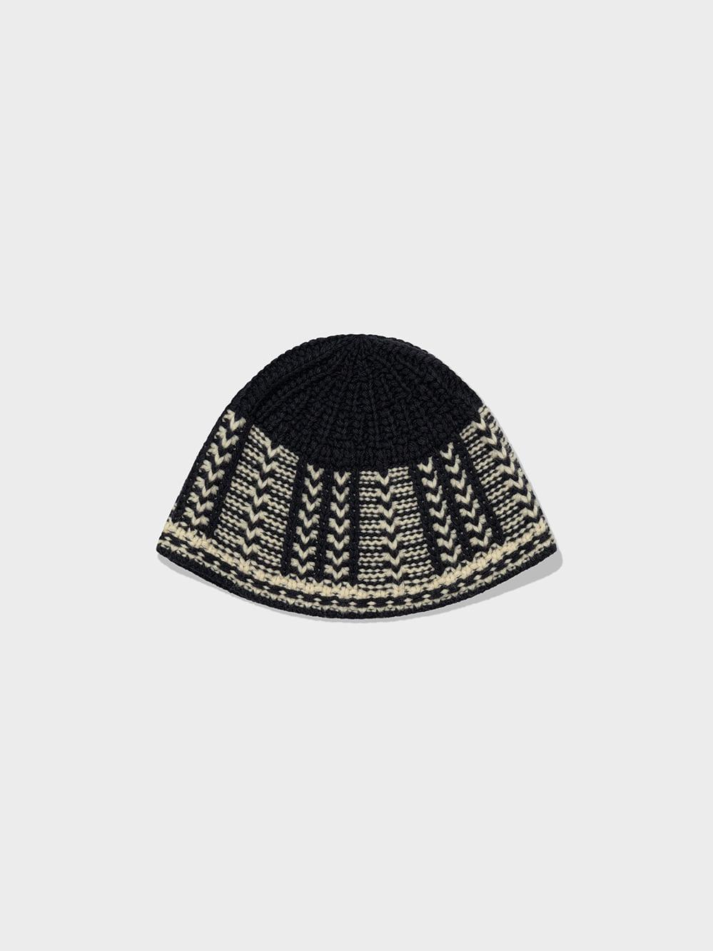 Jacquard Knit Beanie_Black