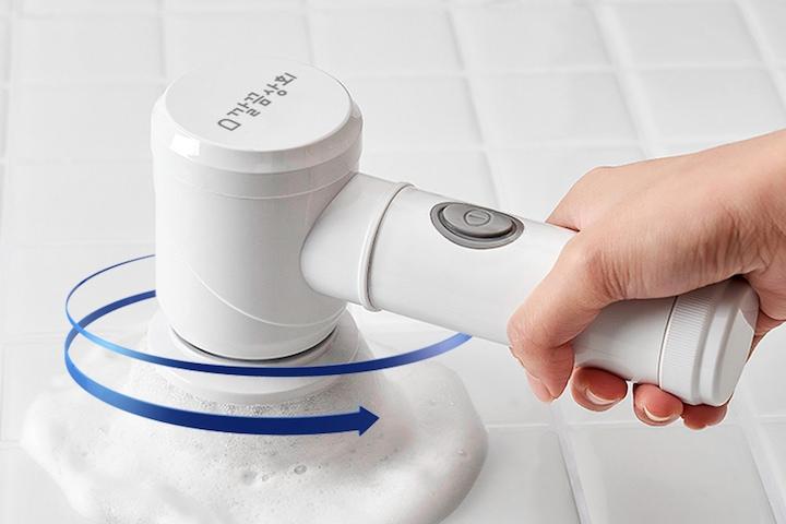 1개 강력 전동브러쉬 다용도 욕실청소솔 (본품+3종 솔+거치대)