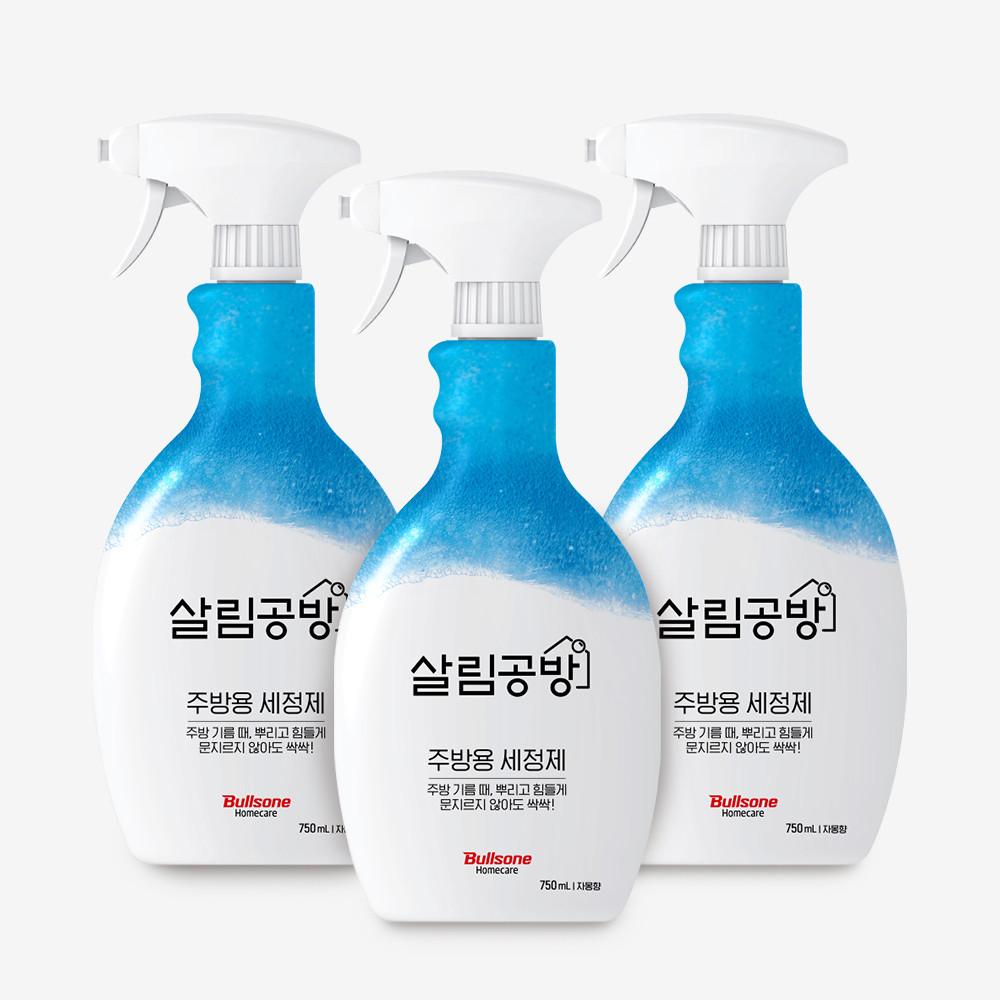 2+1 살림공방 주방 세정제 가스렌지 인덕션 후드 청소 싱크대 클리너 750mL