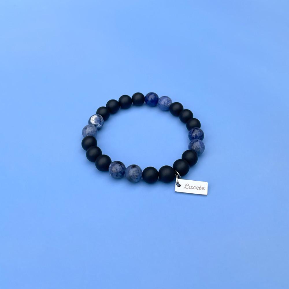 스트릿캣파파 길고양이 유기묘 후원 루세테 오닉스 소달라이트 원석 팔찌 - Onyx, Sodalite