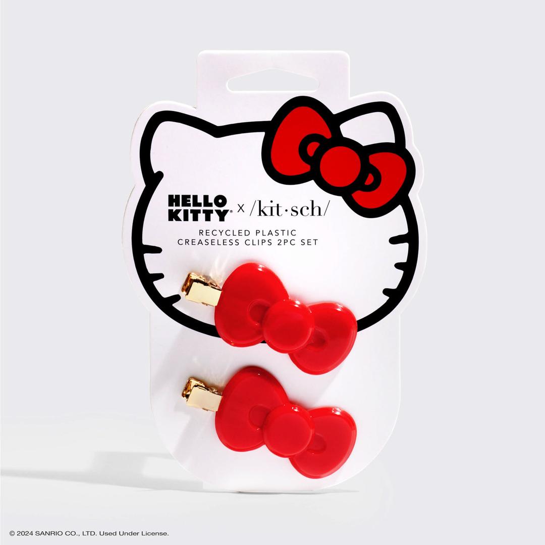Hello Kitty x Kitsch Recycled Plastic Creaseless Clips 2pc Set - NC