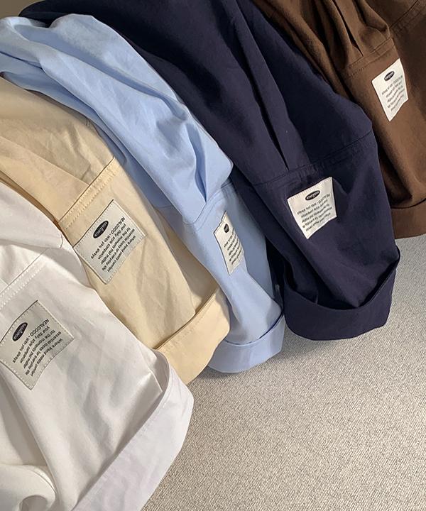 리얼코코 [스탠다드👔/오버핏/made] 베리온 라벨 셔츠