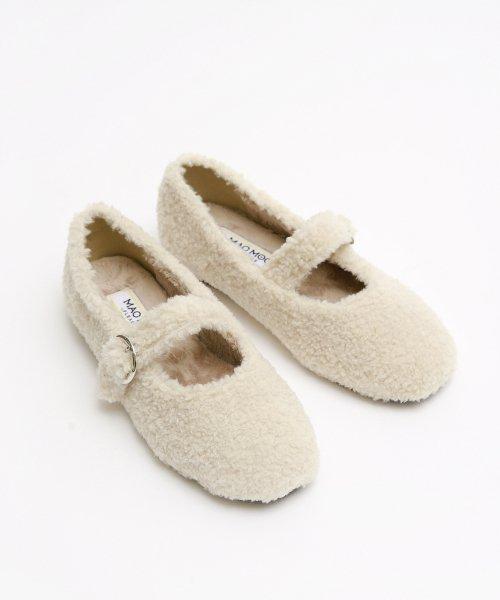 Bow 3Color 플러피 털내피 방한 메리제인 1Cm