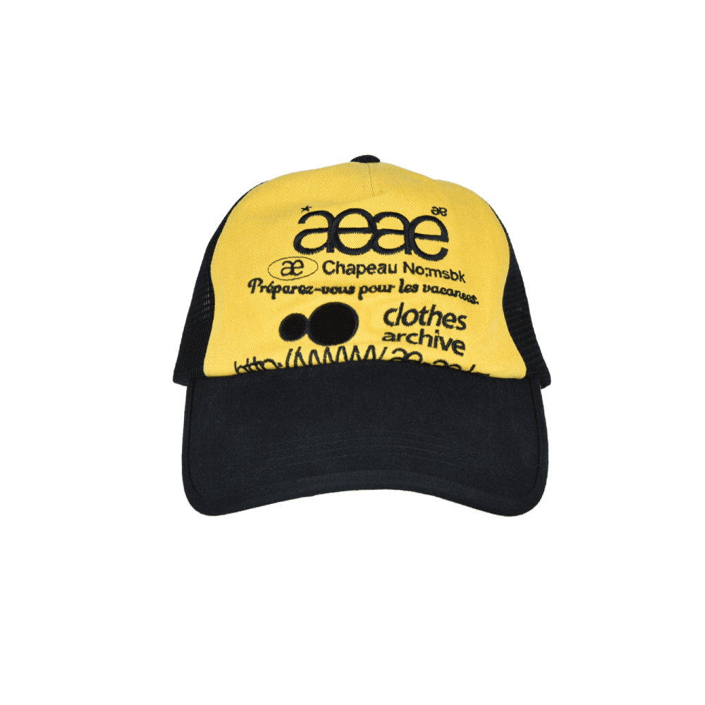 WEB LOGO MESH CAP - [YELLOW/BLACK]