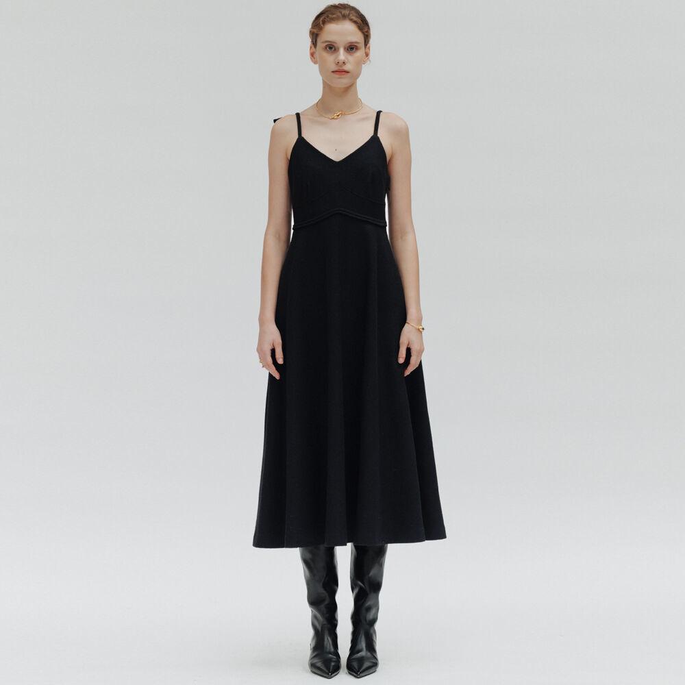 [리오더] Lily ribbon dress (Black)