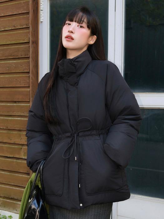 덕다운 플럼핑 투포켓 패딩 블랙 VW652