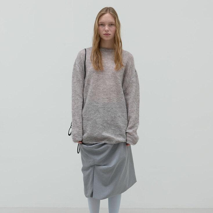 Kidmohair Round Knit (Light Grey)