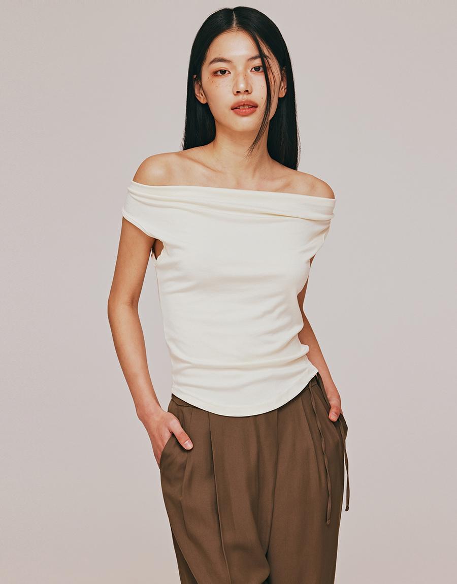 [투웨이] COWL & OFF SHOULDER TWO WAY TOP
