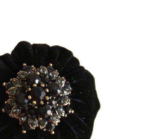 2 블랙 벨벳 에머리 핀쿠션 - 바늘을 깨끗하고 샤프하게 유지