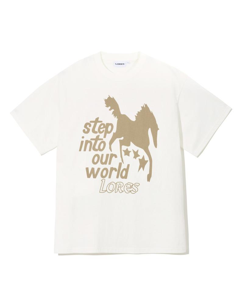 Horse Dyed S/S Tee - Cream