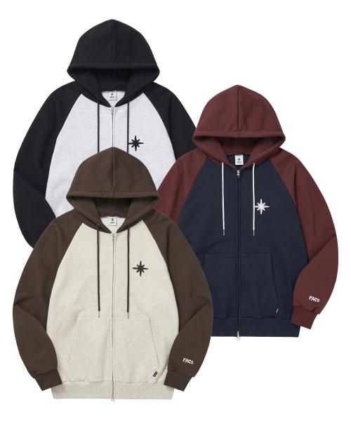 FAVICON LOGO HOOD ZIPUP [3 COLORS]