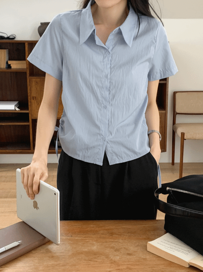 98도씨 [주문폭주] 오피 사이드 셔링 반팔 셔츠