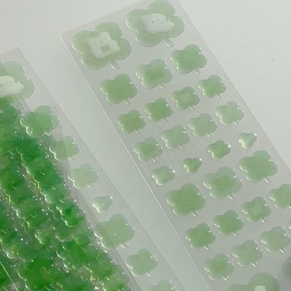 [hookkahookka studio] 후카후카스튜디오 클로버 젤리 에폭시 씰스티커