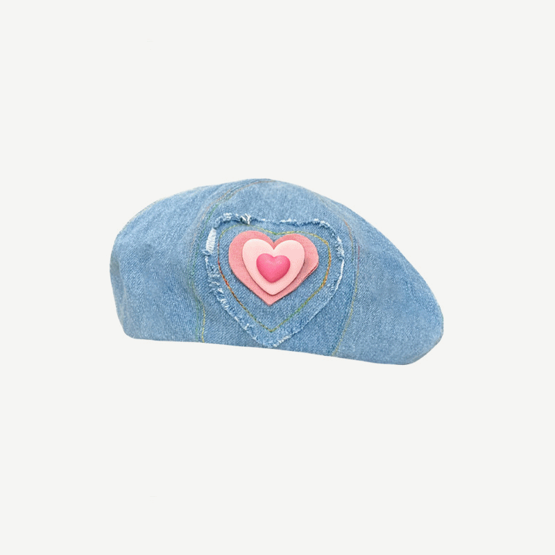 Peach Heart Beret(C143)