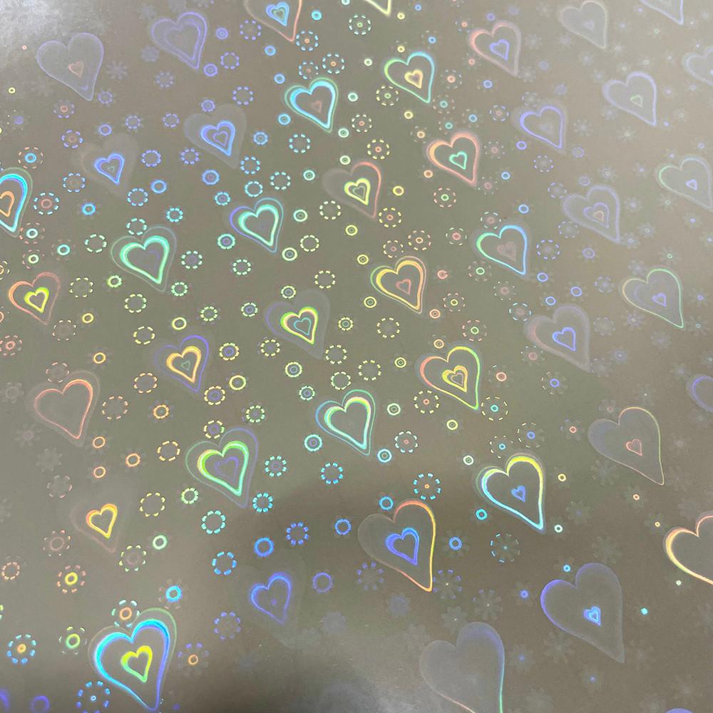 하트2 홀로그램 시트지 탑로더 스티커