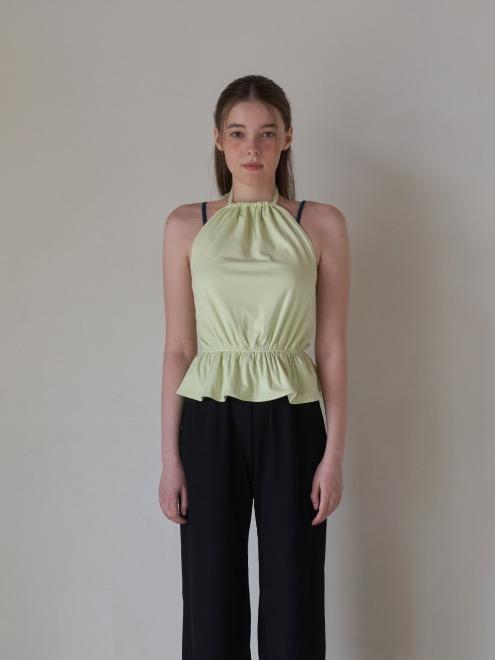 Laura Halter Top - Yellow Green