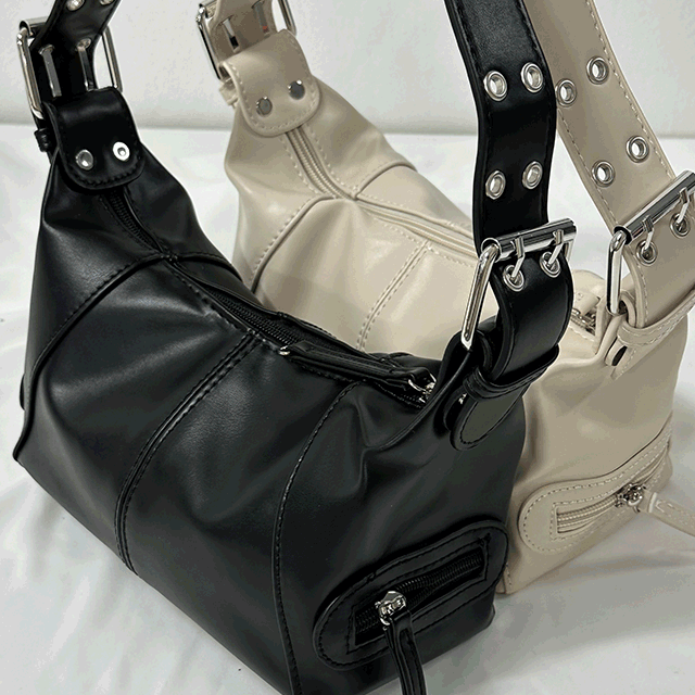 레더 버클 숄더백(2colors)