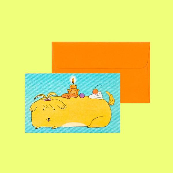 [민도비또] Fruit Pound Cake Card set (Riso print)