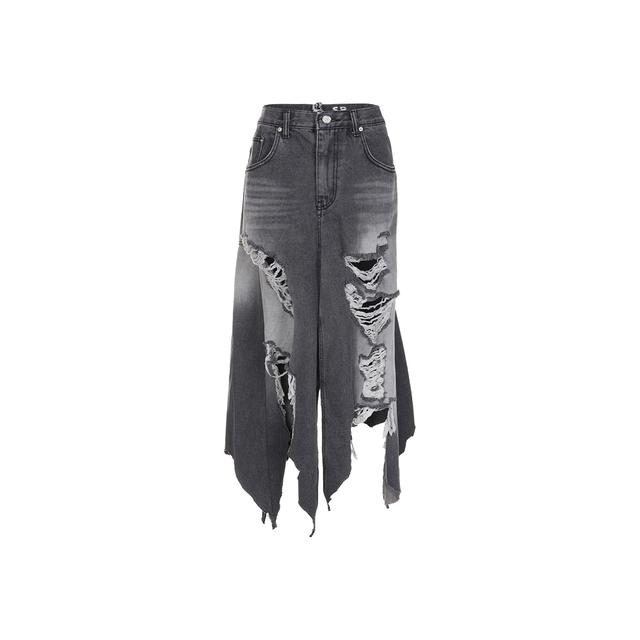 [SURGERY : 써저리] surgery rebuild destroyed denim wrap skirt