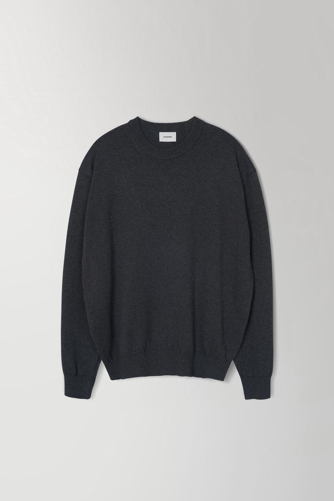 [2ND] ESSENTIAL KNIT CREWNECK - CARBON GREY
