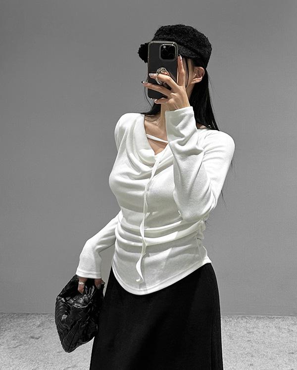 바게트 드레이프 티셔츠 (*3COLOR)