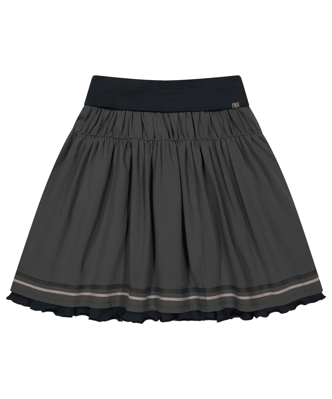 COYSEIO X BLYTHE FOLDING SHIRRING SKIRT CHARCOAL
