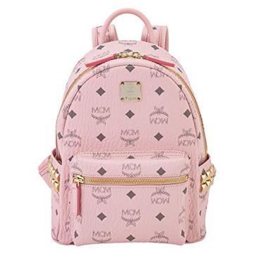 [MCM] MCM Backpack Stark MINI Size Backpack Park Powder Powder Pink MMK6SVE41QH001 Stark Backpack mini Studsack Bag Bag Leather Cowhide Mini [Parallel Import]