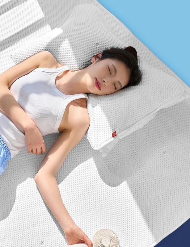 쿨파워 듀라론 냉감 도톰엠보 여름 쿨매트 고정밴드 냉감패드 S/SS Q LK