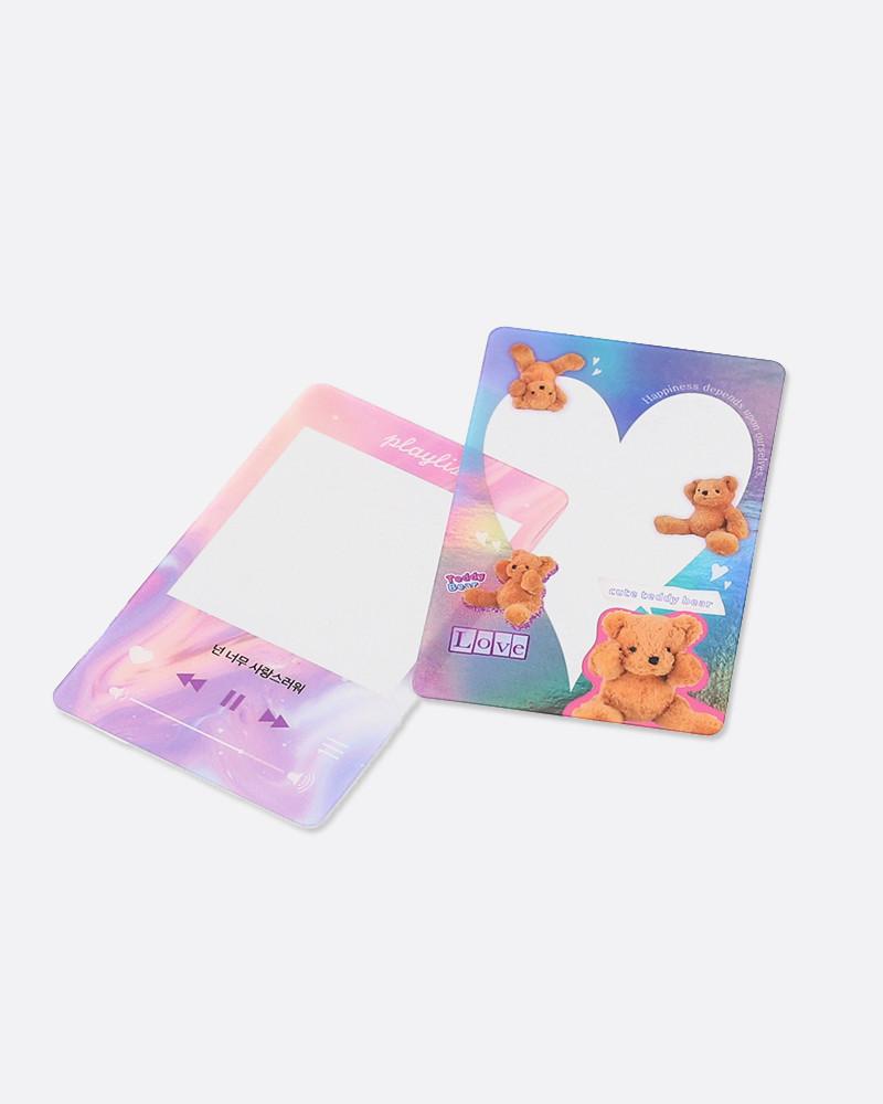 투명 세로포토카드 (화이트)