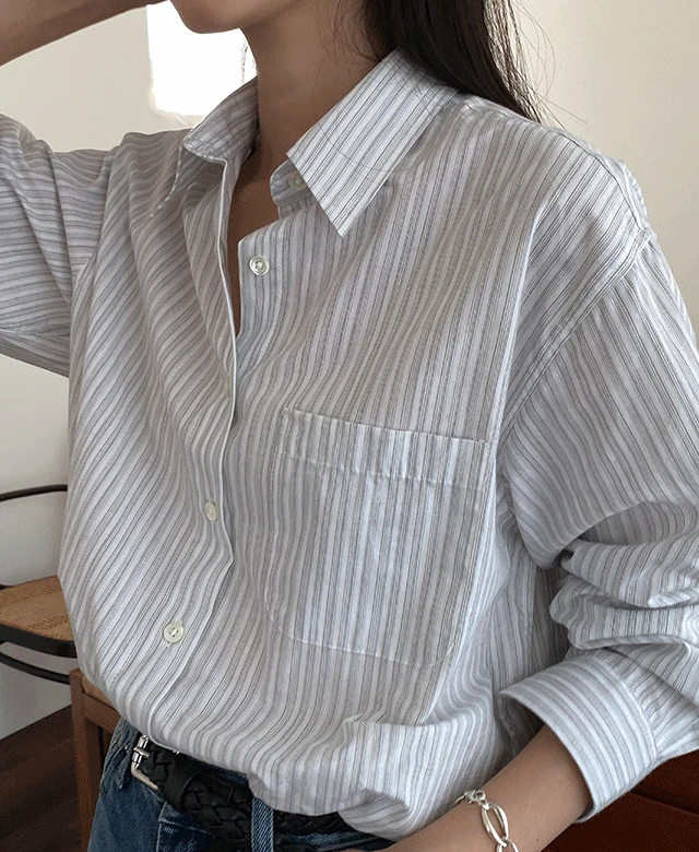 포코 스트라이프 셔츠 (*10일 소요)