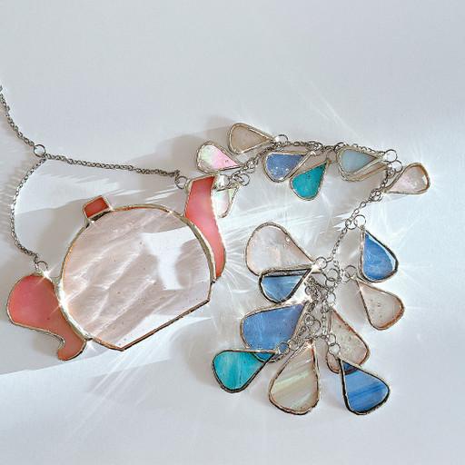 스테인드글라스썬캐쳐 물방울드롭 썬캐쳐